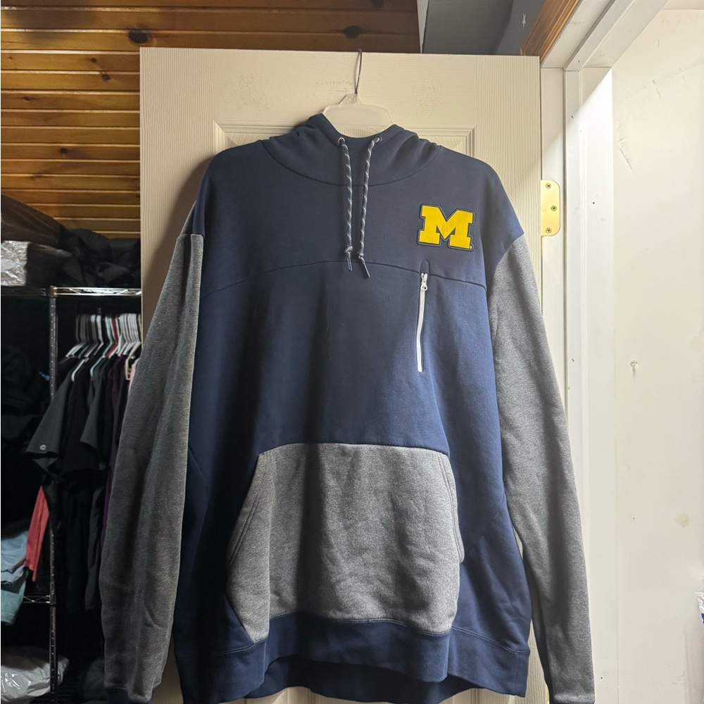 Nike Blue and Gray Hoodie
